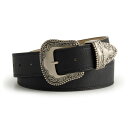 【送料無料】 ナインウェスト レディース ベルト アクセサリー Women's Nine West Western Buckle Belt Black