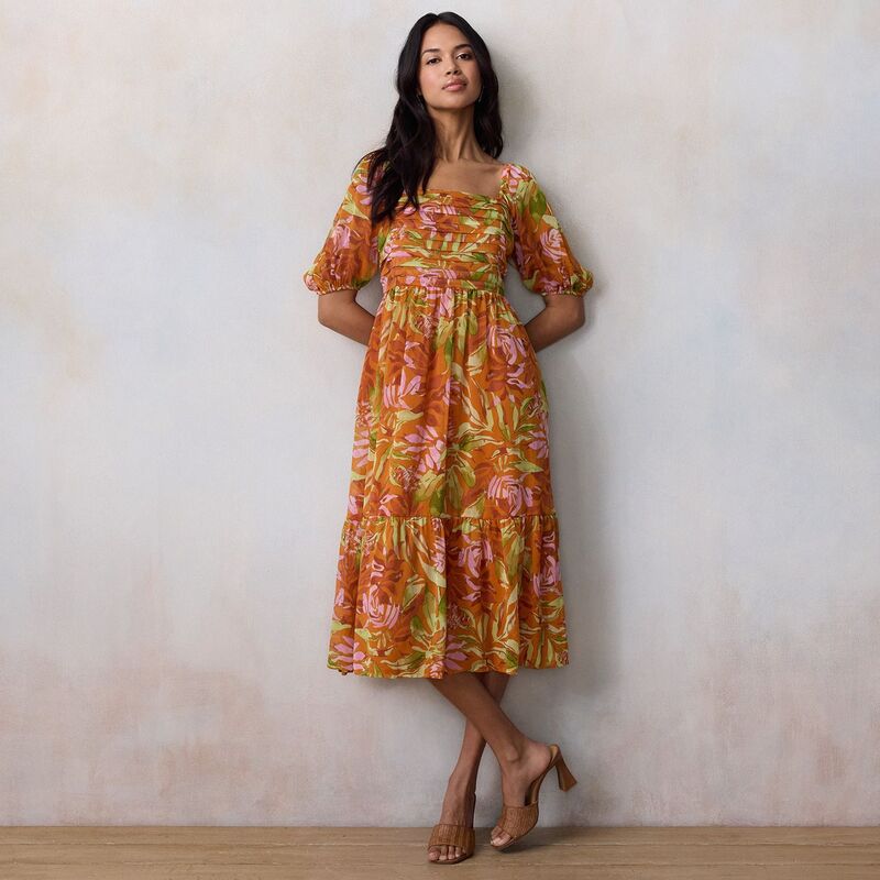 【送料無料】 LC Lauren Conrad レディース ワンピース トップス Women's LC Lauren Conrad Square Nec..