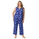 【送料無料】 ドレイパージェームス レディース ナイトウェア アンダーウェア Plus Size Draper James 2-Piece Pajama Tan...