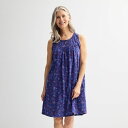 【送料無料】 クロフト&バロー レディース ナイトウェア アンダーウェア Petite Croft & Barrow Knit Sleeveless Sleep...
