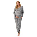 【送料無料】 クドルドッズ レディース ナイトウェア アンダーウェア Maternity Cuddl Duds Cozy Long Sleeve Henley ...