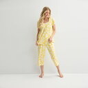 【送料無料】 クロフト&バロー レディース ナイトウェア アンダーウェア Petite Croft & Barrow Cotton Pajama Top & P...