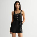 【送料無料】 ナインウェスト レディース ワンピース トップス Women's Nine West Patch Pocket Romper Mineral Black