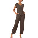 【送料無料】 cheibear レディース ナイトウェア アンダーウェア Womens Short Sleeve Modal Casual Set Pajama...