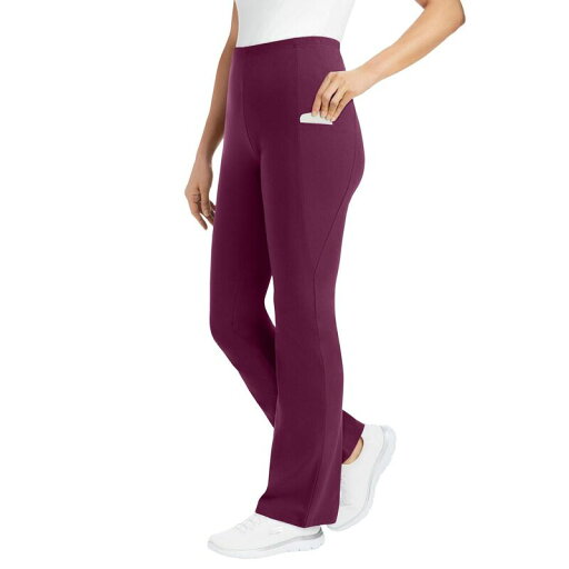 【送料無料】 ウーマン ウィズイン レディース カジュアルパンツ ボトムス Woman Within Plus Size Petite Stretch Cotton Pocket Bootcut Legging Deep Claret 【送料無料】 ウーマン ウィズイン レディース カジュアルパンツ ボトムス Woman Within Plus Size Petite Stretch Cotton Pocket Bootcut Legging Deep Claret