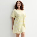 【送料無料】 ソノマ レディース ナイトウェア アンダーウェア Plus Size Sonoma Goods For Life Knit Sleep Shirt...