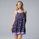 【送料無料】 ヴェラウォン レディース ナイトウェア アンダーウェア Women's Simply Vera Vera Wang Woven Chemise P...