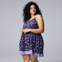 【送料無料】 ヴェラウォン レディース ナイトウェア アンダーウェア Plus Size Simply Vera Vera Wang Woven Chemise...