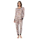【送料無料】 クドルドッズ レディース ナイトウェア アンダーウェア Petite Cuddl Duds Cozy Long Sleeve Henley Paj...