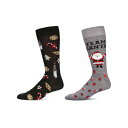 【送料無料】 メモイ メンズ 靴下 アンダーウェア Men's 2 Pair Pack Novelty Christmas Holiday Crew Socks...