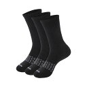 【送料無料】 ヘインズ メンズ 靴下 アンダーウェア Men's Hanes Ultimate Comfort 3-Pack Moisture-Wicking Crew Socks Black
