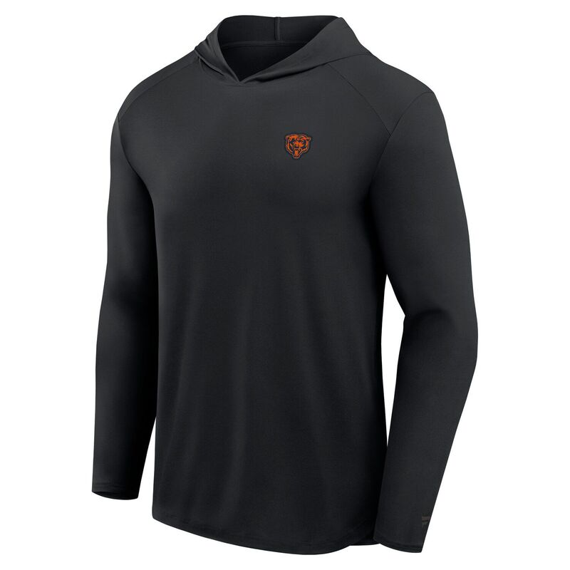 【送料無料】 ファナティクス メンズ Tシャツ トップス Men's Fanatics Black Chicago Bears Front Office Power Mono Long Sleeve Hoodie T-Shirt Brs Grey