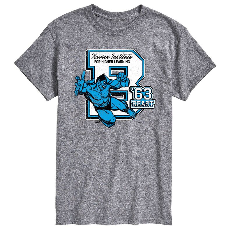 【送料無料】 マーベル メンズ Tシャツ トップス Men's Marvel X-Men Beast '63 Collegiate Graphic Tee Athletic Heather