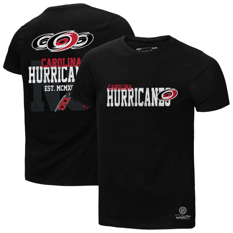 ミッチェル&ネス メンズ トップス Tシャツ Men's Mitchell & Ness Black Carolina Hurricanes Home T-S..