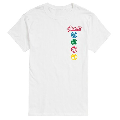 【送料無料】 マーベル メンズ Tシャツ トップス Big & Tall Marvel The Avengers Icon Logos Short Sleeve Graphic Tee White 【送料無料】 マーベル メンズ Tシャツ トップス Big & Tall Marvel The Avengers Icon Logos Short Sleeve Graphic Tee White
