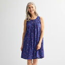 【送料無料】 クロフト&バロー レディース ナイトウェア アンダーウェア Women's Croft & Barrow Knit Sleeveless Slee...
