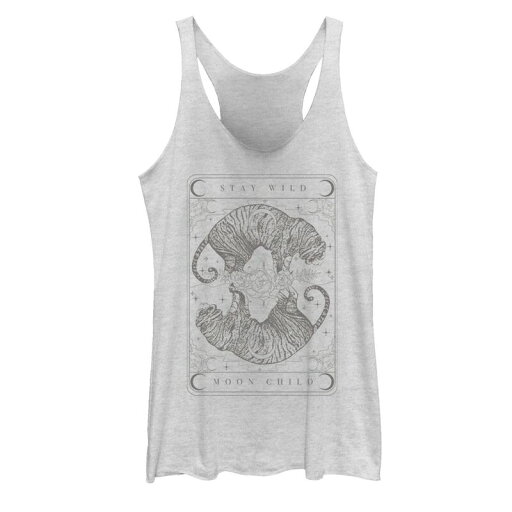 【送料無料】 アンブランデッド レディース Tシャツ トップス Juniors' Trendy Tiger Stay Wild Moon Child Tank Top White Heather 【送料無料】 アンブランデッド レディース Tシャツ トップス Juniors' Trendy Tiger Stay Wild Moon Child Tank Top White Heather