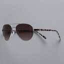 【送料無料】 ヴェラウォン レディース サングラス・アイウェア アクセサリー Women's Simply Vera Vera Wang 50mm Kade Aviator Sunglasses Silver White Tortoise