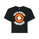 【送料無料】 ライセンス キャラクター レディース Tシャツ トップス Juniors' South Park Kenny Cropped Tee Black