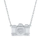 【送料無料】 アンブランデッド レディース ネックレス・チョーカー・ペンダントトップ アクセサリー Sterling Silver 1/10 Carat T.W...