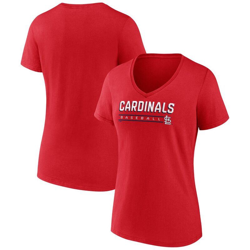 アンブランデッド レディース トップス Tシャツ Vネック Unbranded Women's Red St. Louis Cardinals Primary Play V-Neck T-Shirt Crd Red レッド
