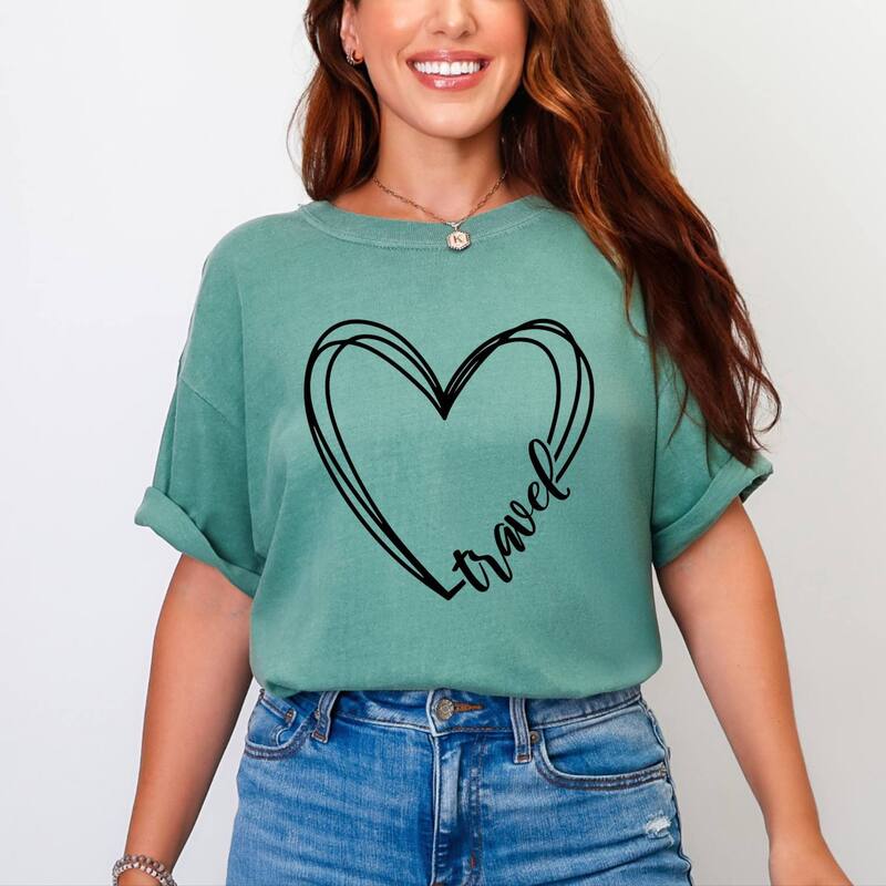 Simply Sage Market レディース トップス Tシャツ Simply Sage Marketravel Heart Garment Dyed Tee Light Green グリーン