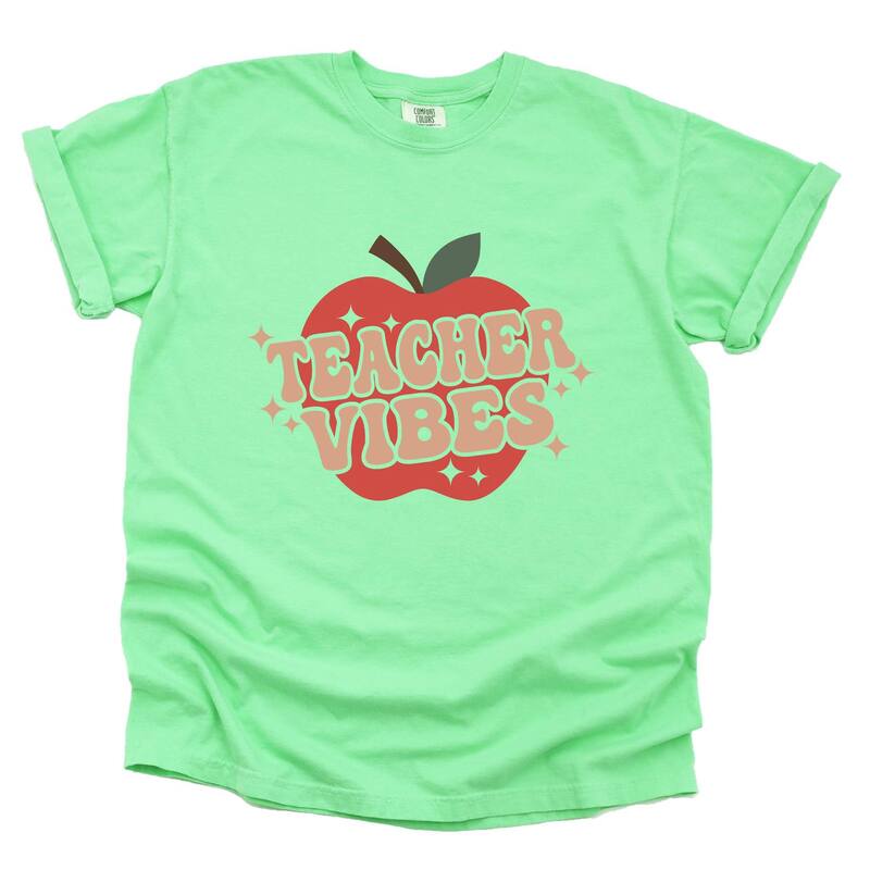 Simply Sage Market レディース トップス Tシャツ Simply Sage Marketeacher Vibes Apple Garment Dyed Tee Reef セージ