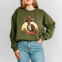 【送料無料】 Simply Sage Market レディース Tシャツ トップス Simply Sage Market Turkey Bird Western Sweatshirt Military