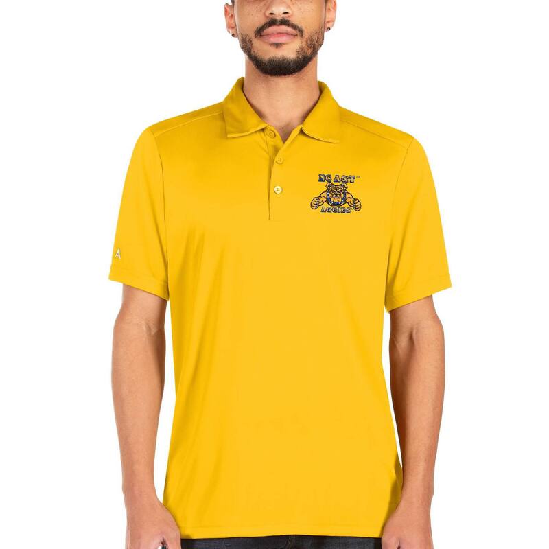 【送料無料】 アンティグア メンズ Tシャツ トップス Men's Antigua Gold North Carolina A&T Aggies Tribute Polo Nc2 Gold
