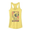 【送料無料】 ライセンス キャラクター レディース Tシャツ トップス Juniors' Marvel Avengers Endgame Rocket Pop Art Poster Graphic Tank Top Banana
