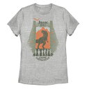 【送料無料】 ライセンス キャラクター レディース Tシャツ トップス Juniors' Jurassic World: Camp Cretaceous Gate Tee Athletic Heather