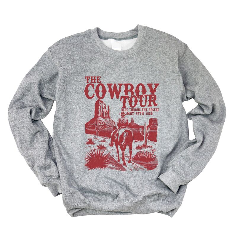 Simply Sage Market レディース トップス Tシャツ スウェット Simply Sage Markethe Cowboy Tour Distressed Sweatshirt Graphite グラファイト