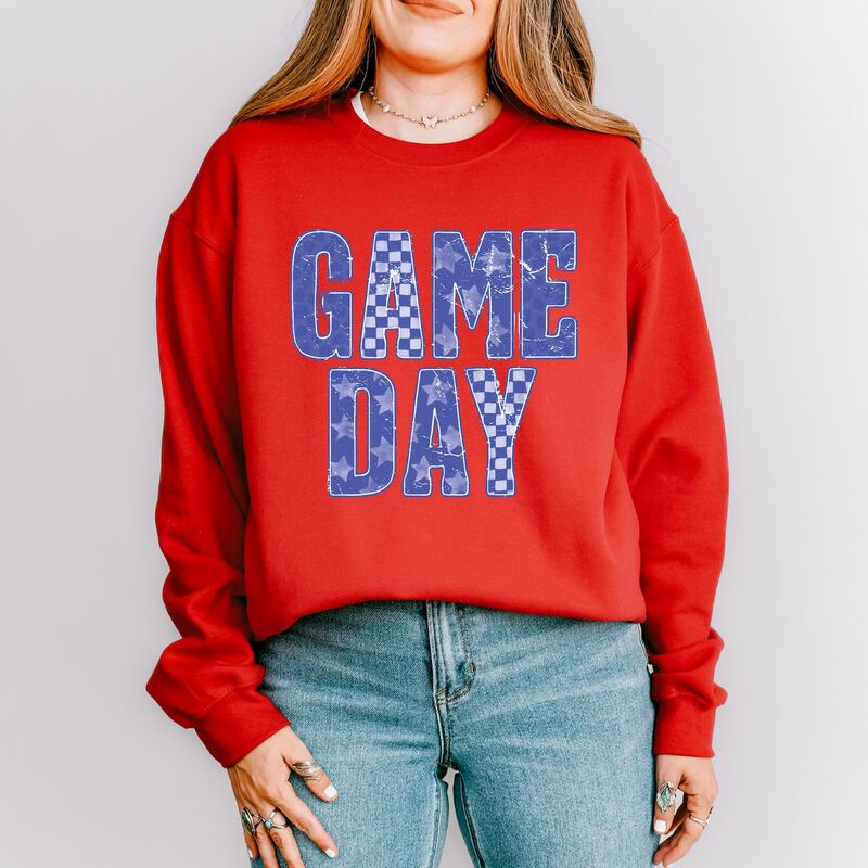 ReVida ŷԾŹ㤨̵֡ Simply Sage Market ǥ T ȥåץ Game Day Blue Checkered - Womens Sweatshirt RedפβǤʤ12,480ߤˤʤޤ