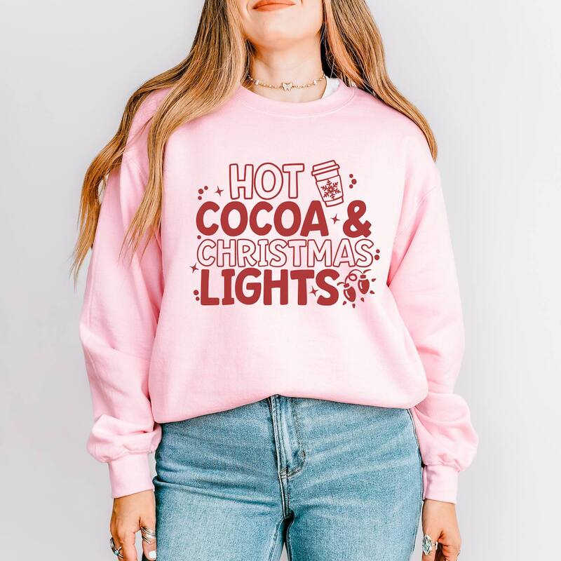 樂天商城 - Simply Sage Market レディース トップス Tシャツ スウェット Simply Sage Market Hot Cocoand Christmas Lightsweatshirt Light Pink ピンク