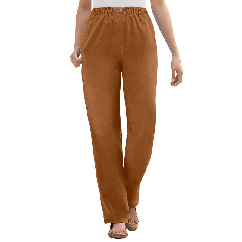 【送料無料】 ウーマン ウィズイン レディース カジュアルパンツ ボトムス Woman Within Plus Size 7-Day Corduroy Straight-Leg Pant Antique Copper