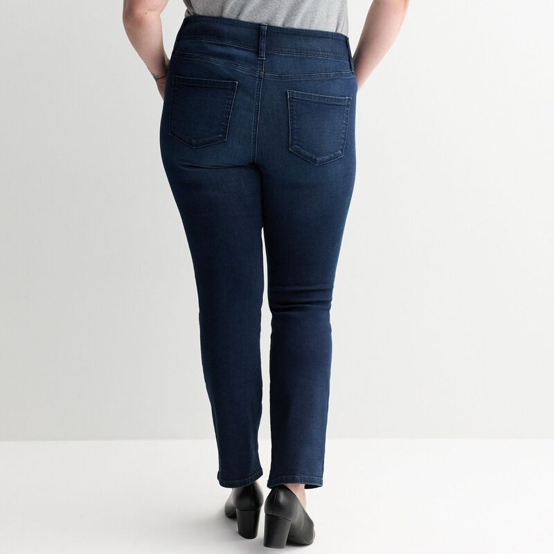 【送料無料】 ナインウェスト レディース デニムパンツ ボトムス Plus Size Nine West High Rise Tummy Control Denim Bootcut Jeans Medium Wash