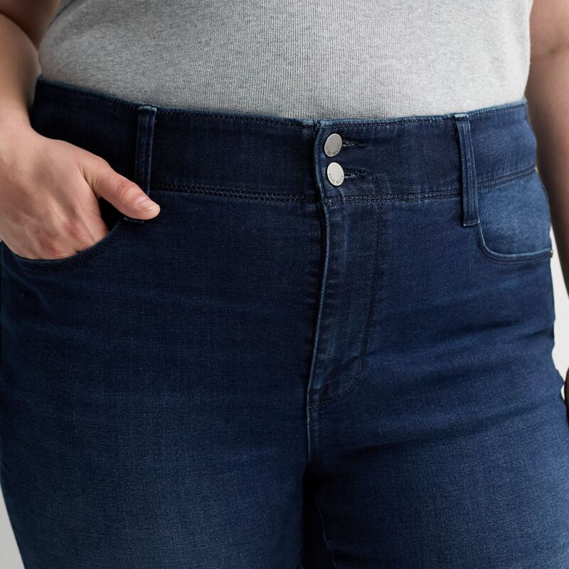 【送料無料】 ナインウェスト レディース デニムパンツ ボトムス Plus Size Nine West High Rise Tummy Control Denim Bootcut Jeans Medium Wash