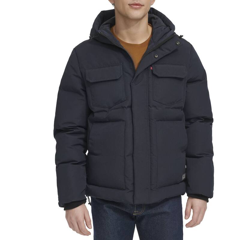 【送料無料】 リーバイス メンズ ジャケット・ブルゾン アウター Men's Levi's 4 Pocket Puffer Jacket Navy