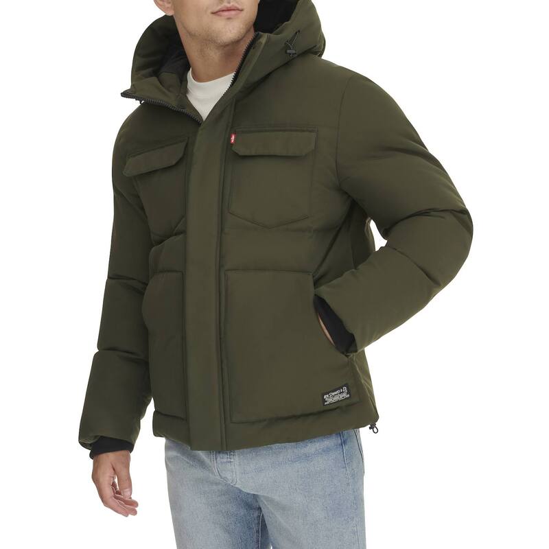 【送料無料】 リーバイス メンズ ジャケット・ブルゾン アウター Men's Levi's 4 Pocket Puffer Jacket Navy