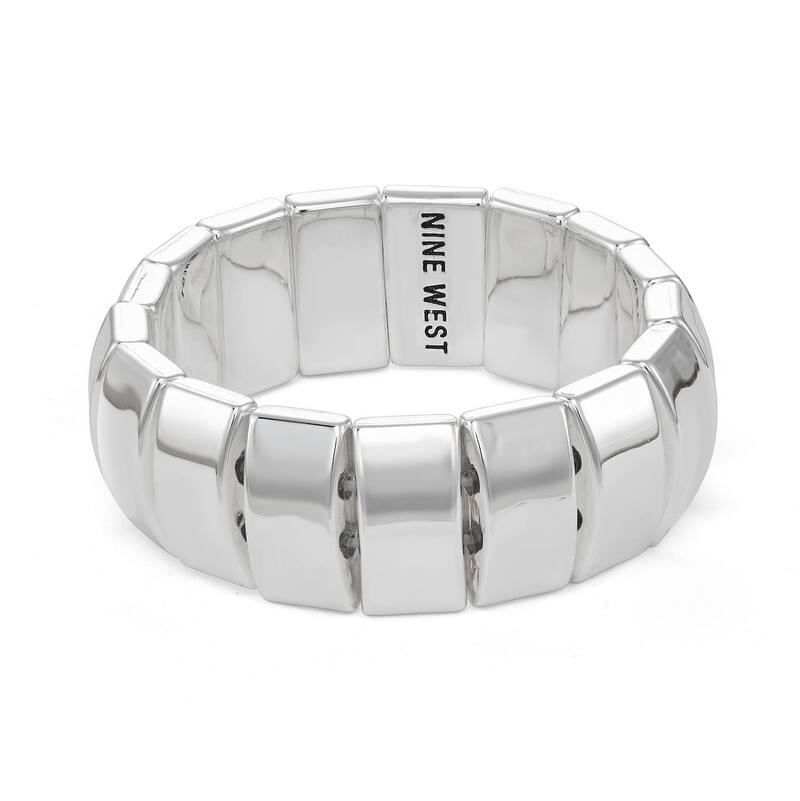 【送料無料】 ナインウェスト レディース ブレスレット・バングル・アンクレット アクセサリー Nine West Silver Tone Stretch Bracelet Silver Tone