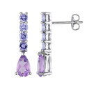 【送料無料】 ステラ グレース レディース ピアス・イヤリング アクセサリー Stella Grace Amethyst & Tanzanite Sterling Silver Drop Earrings Purple(4)