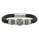 【送料無料】 アンブランデッド メンズ ブレスレット・バングル・アンクレット アクセサリー Men's Stainless Steel Antiqued Bea...