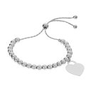 【送料無料】 アンブランデッド レディース ブレスレット・バングル・アンクレット アクセサリー Sterling Silver Dangling Heart B...