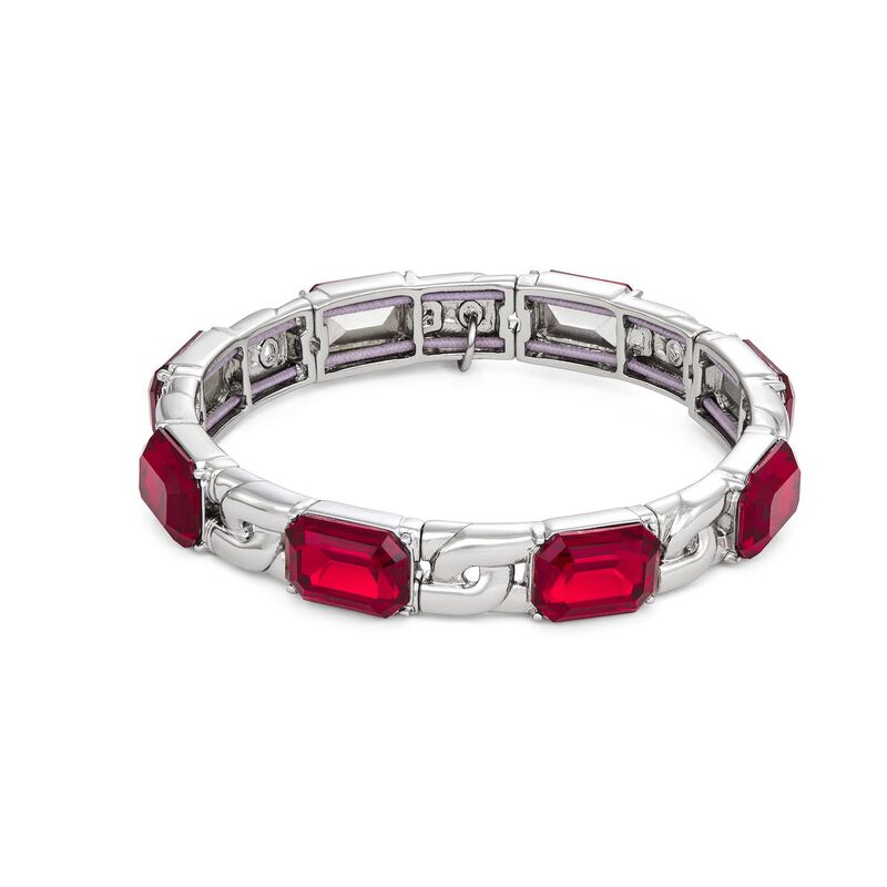 【送料無料】 ヴェラウォン レディース ブレスレット・バングル・アンクレット アクセサリー Simply Vera Vera Wang Silver Tone Stretch Bracelet Red