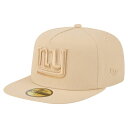 【送料無料】 ニューエラ メンズ 帽子 アクセサリー Men's New Era Light Beige New York Giants Color Pack A-Frame 59FIFTY Fitted Hat Gia Lt Bei(4)