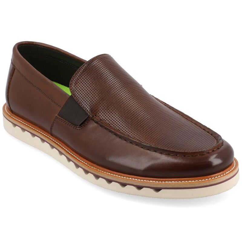【送料無料】 バンス メンズ スリッポン・ローファー シューズ Vance Co. Dallas Men's Tru Comfort Foam Slip-On Loafers Brown