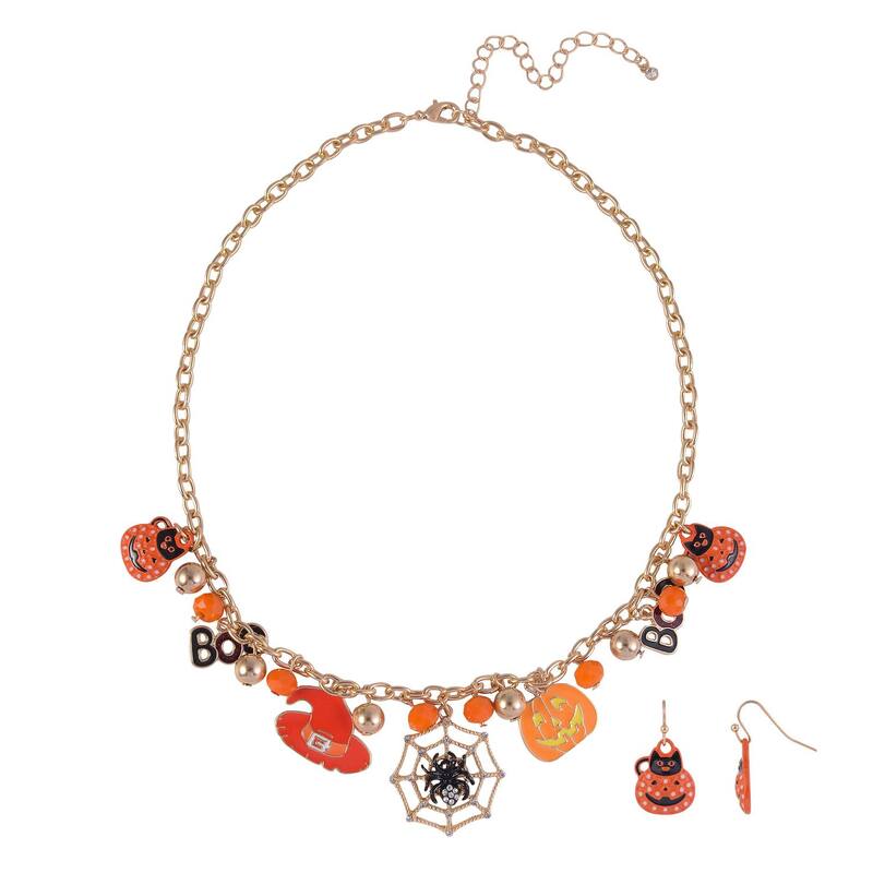 ReVida ŷԾŹ㤨֥֥ǥå ǥ ꡼ ͥå쥹硼ڥȥȥå 졼 Unbranded Gold Tone Halloween Charm Necklace androp Earring Set Orange 󥸡פβǤʤ3,980ߤˤʤޤ