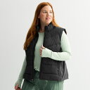 【送料無料】 Tek Gear レディース ジャケット・ブルゾン アウター Plus Size Tek Gear Insulated Puffer Vest Mineral Black