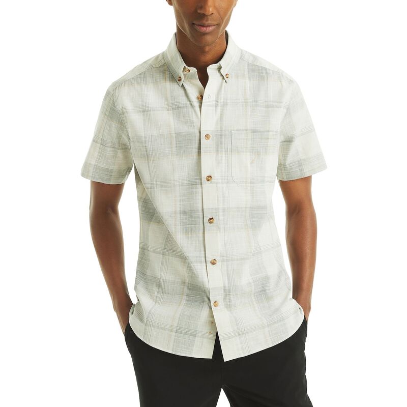 【送料無料】 ナウティカ メンズ Tシャツ トップス Men's Nautica Printed Short-Sleeve Camp Shirt Blue Plaid(4)
