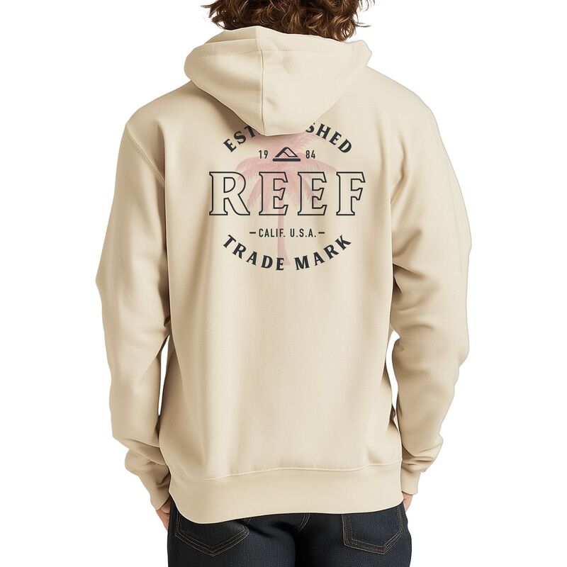 【送料無料】 リーフ メンズ Tシャツ トップス Men's REEF Habitat Graphic Hoodie Cream